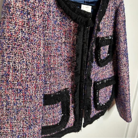 JCrew Tweed lady jacket sparkly trim Blazer 16 Multi‎  $268 F9250 NWT Preppy - Picture 14 of 16